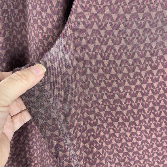 Splendid Lumi Maroon Wide Leg Geometric Print Satin Pants Small Beachy - Picture 8 of 11